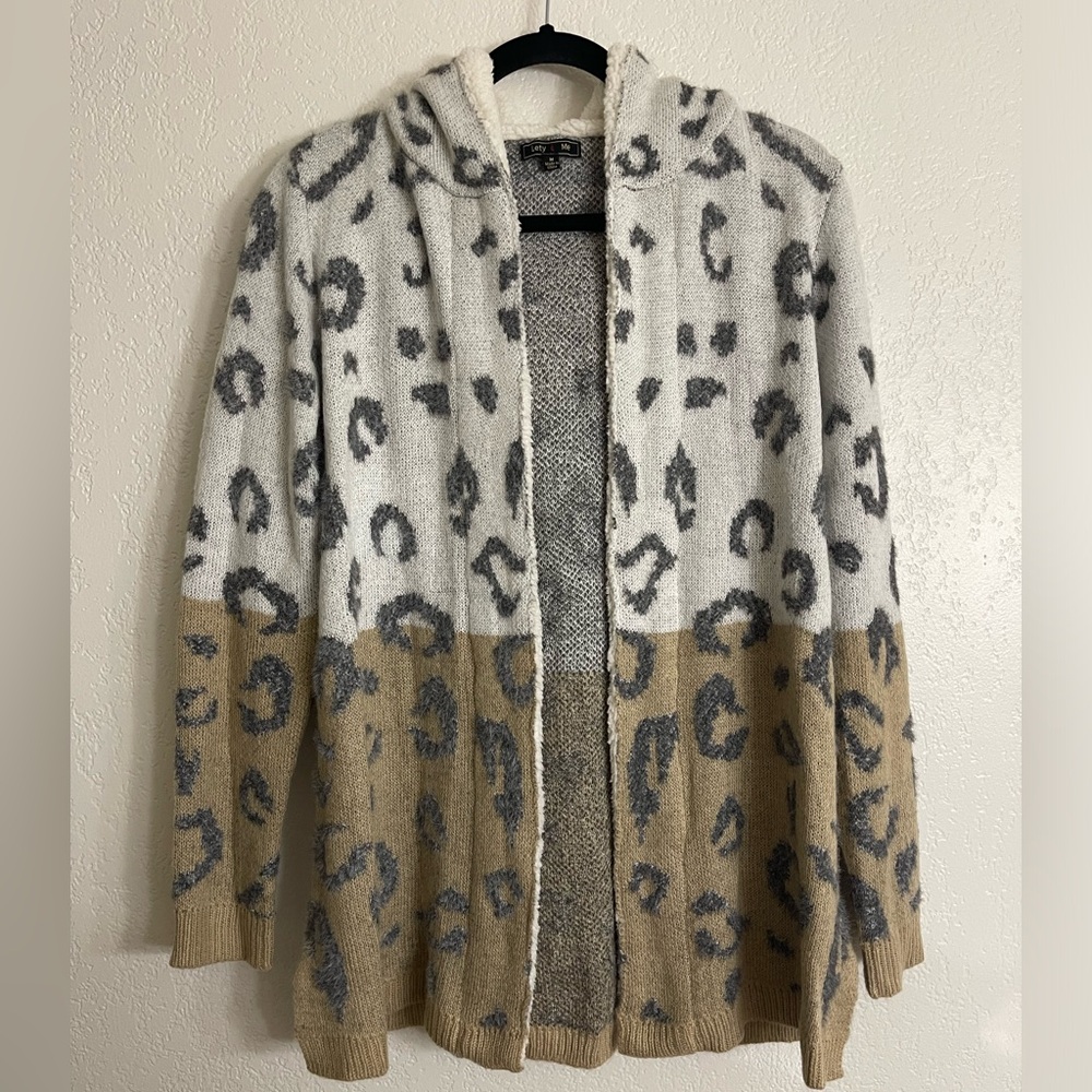 Lety & Me Julissa Sherpa Lined Long Sleeve Cardigan - Stitch Fix - Size M, EUC